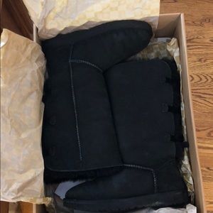 Ugg Bailey Bow Tall Black.
